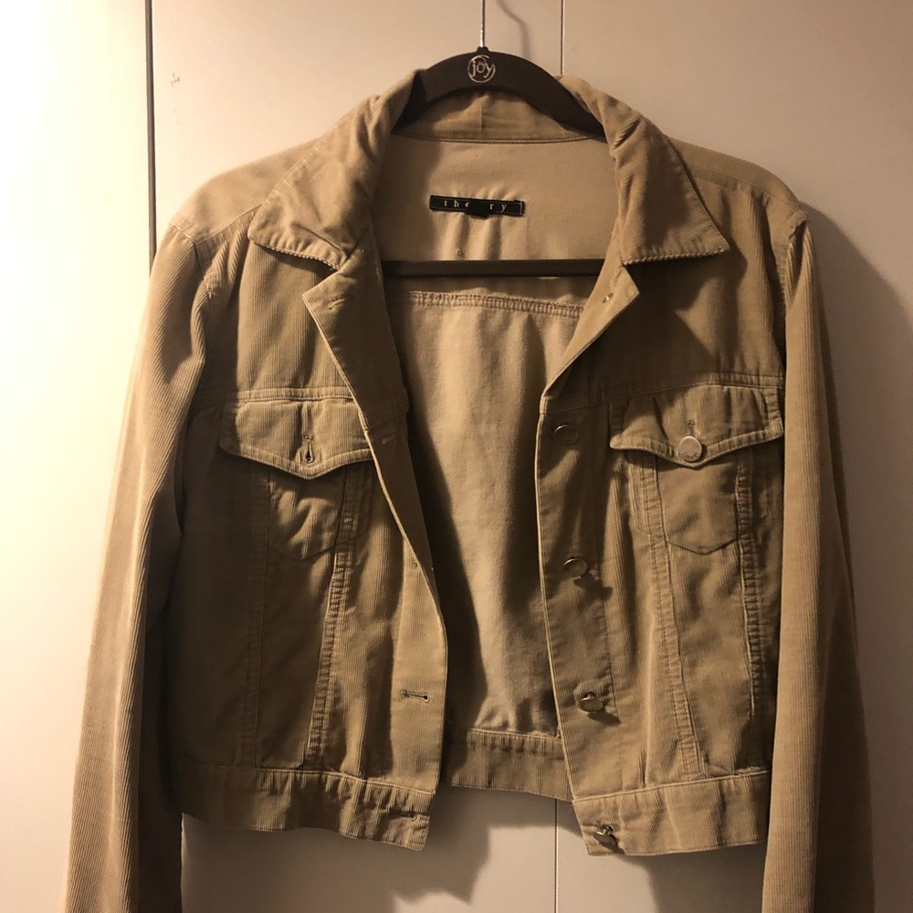 Theory Jacket, Tan, Size Small